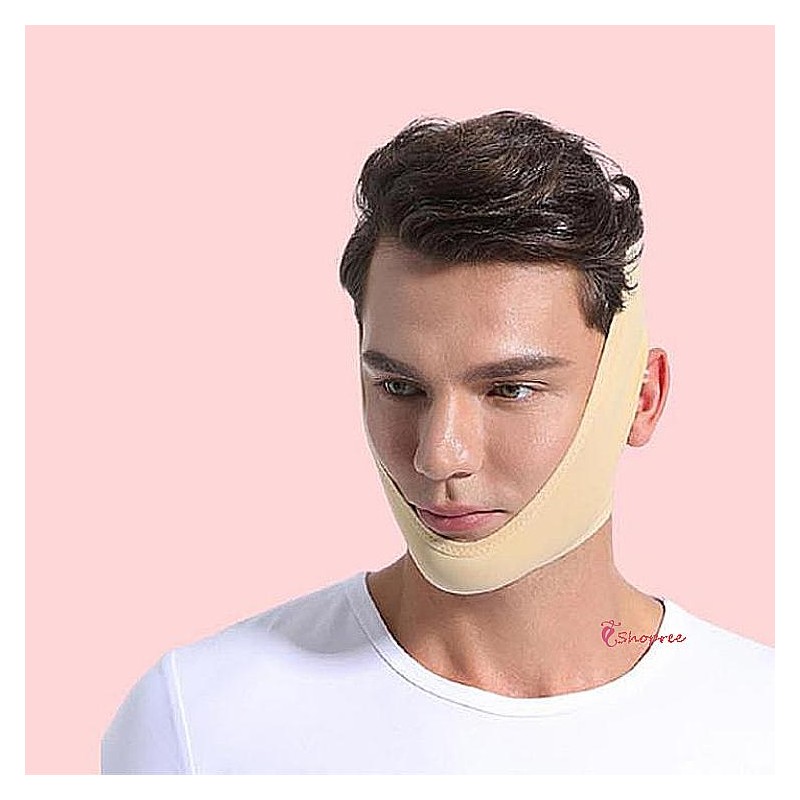 샵프리 V-Line Band Compression Strap for Men, Double Chin Correction,