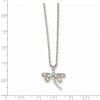 Solid 925 Sterling Silver & 12K Dragonfly Necklace Chain 18"