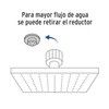 Foset Aqua R-404M Regadera cuadrada 6" acabado negro mate con