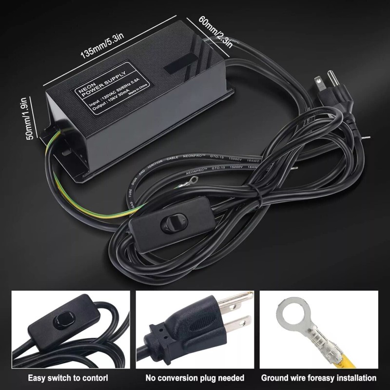 Yaeccc 10KV Neon Sign Transformer Sign Power Supply Electronic Neon