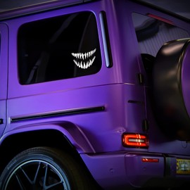 Monster Teeth Decal Vinyl Sticker Auto Car Truck Wall Laptop | White | 5.5" x 4"