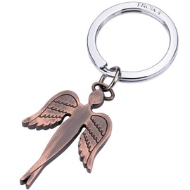 TROIKA ENGELBERT – Key Ring – Cast Metal – Matt – Brushed – Copper, Silver Original, Antique rose gold