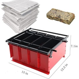 JUOPTGJ Briquette Press Machine,Paper Brick Press,Newspaper Briquette Maker,Newspaper Brick Maker for Pressing Paper Bricks, Coal Bricks, Carbon Bricks