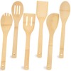 HANSGO 6PCS Bamboo Kitchen Utensils, Bamboo Spatula Spoons Kitchen Cooking
