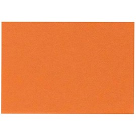 Envelopes.com LUXPaper A2 Flat Cards | 4 1/4" x 5 1/2" | Mandarin Orange | 100lb. Cover | 50 Qty