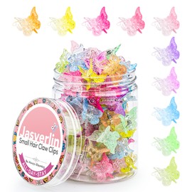 JASVERLIN-Mini pinzas para el pelo con forma de mariposa y purpurina, accesorios para el pelo Y2K coloridos y brillantes para mujeres y niñas, pinzas para el pelo pequeñas y lindas de los años 90 con