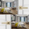 NCSEN 6 Pack Gold Privacy Door Handles, Interior Door Knobs