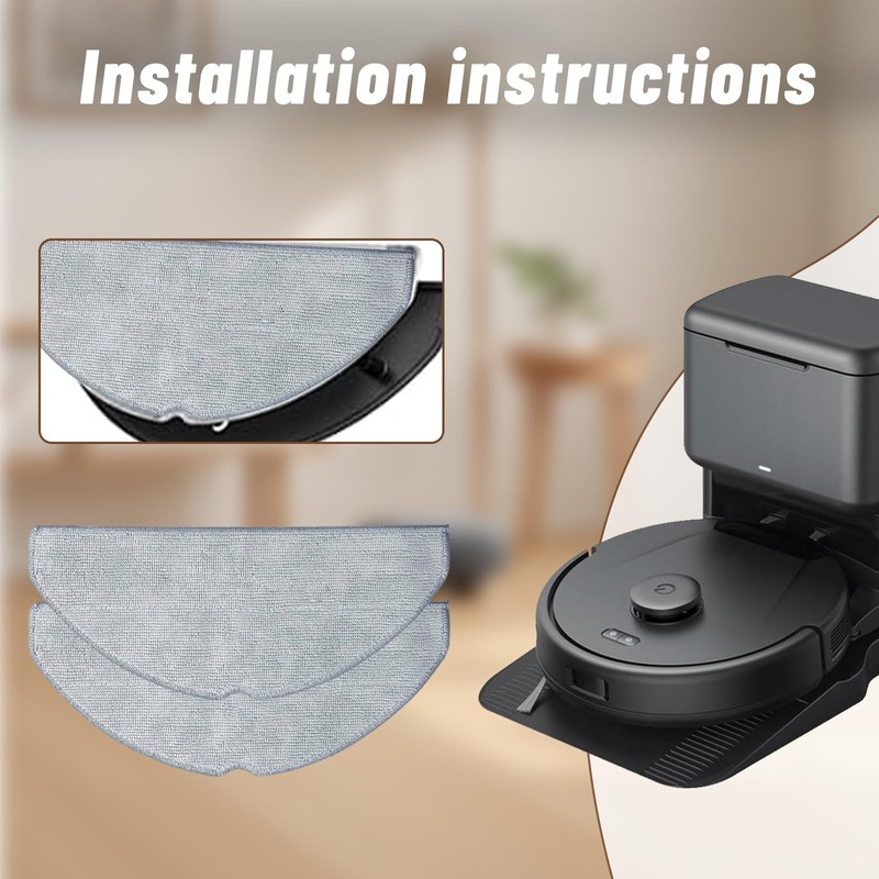 Ninnyi 4 Pcs Robot Vacuums Mop Pads Replacement for eufy