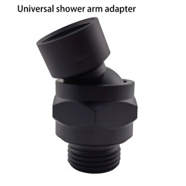 TIEXYE Shower Head Swivel Ball Adapter (Universal Component), Solid Brass Adjustable Shower Arm Connector, Shower Connector Ball Joint, Matte Black