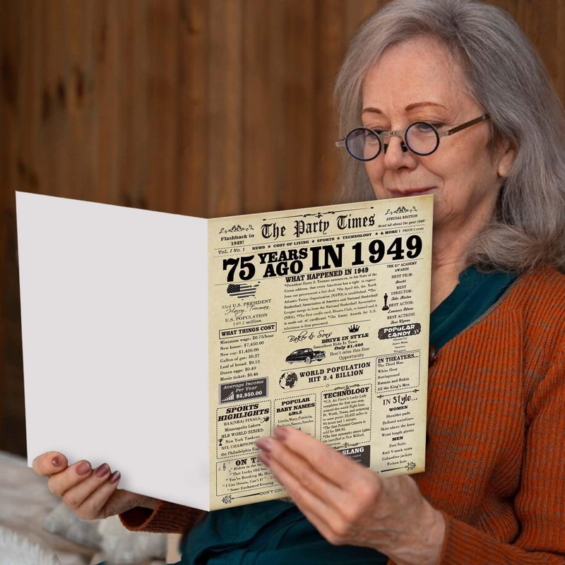 LiuuLi Funny 75th Birthday Greeting Card