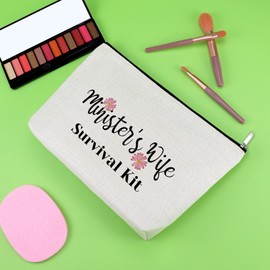 Pastors Wife Gifts Makeup Bag Christian Gifts for Minister's Wife Appreciation Gifts Religious Inspirational Gifts Christmas Mothers Day Gifts for Pastors Wife Birthday Gifts Travel Cosmetic Pouch