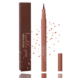 Waterproof Long Lasting Quick Dry, Natural Lifelike Fake Freckle Pen Makeup, Easy To Color Soft Dot Spot Pen for Effortless Makeup (#Sunburn Orange)
