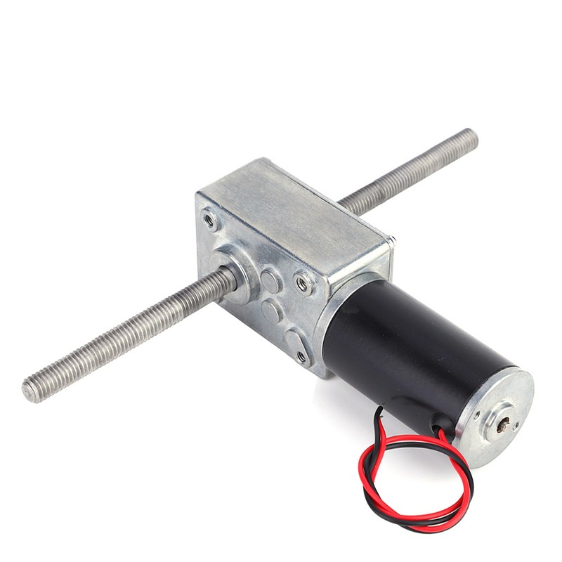 Worm Gear Motor M8 Double Right Hand Thread Dual Shaft