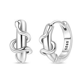 TINSLO Huggie Earrings 925 Sterling Silver Hypoallergenic Hoop Earrings Anniversary as a Gift for Women E2