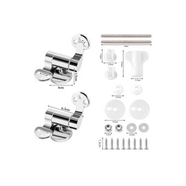 1 Sets Toilet Seat Hinge Zinc Alloy Toilet Lid Hinges, Replacement Hinges Toilet Hinges Soft Close Replacement Hinge