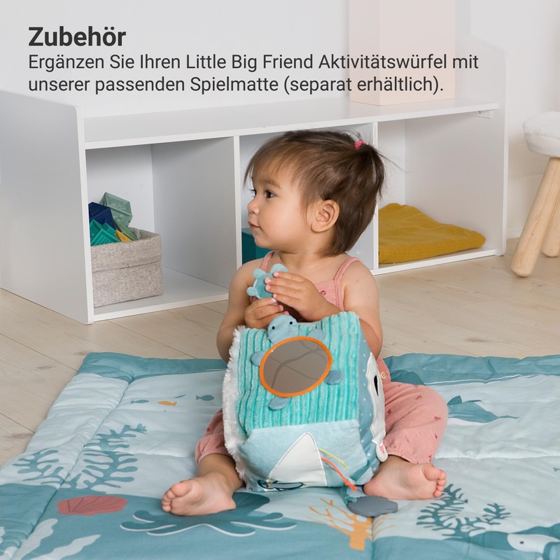 Little Big Friends Soft Activity Cube Development Toy Promotes Hand-Eye