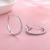 HAIAISO Silver Hoop Earrings for Women Girls,Sparkling Cubic Zirconia Big