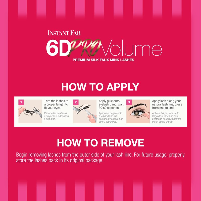 Instant Fab 6D Pro Volume Premium Silk Faux Mink Eyelashes