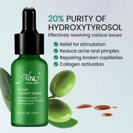 Alra Olive Therapy Serum for Face, Acne Treatment for Face with 22% Olive Extracts, Face Serum Reduces Redness & Acne, Rapidly Clear Breakout for Teens Adults, fit Oily & Acne-Prone Skin, 0.5 oz/15ml