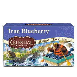 Celestial Seasonings Natural Blueberry Tea 20 Count Gluten Free Kosher Delicious Hot Or Iced Drink
