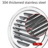 Qrity Vent Outlet Stainless Steel Vent Covers, Round Louver Grille