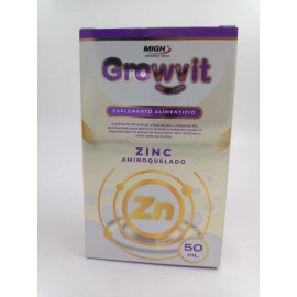 Growvit Multivitaminico Infantil Zn Zinc Aniquelado Sabor Natural
