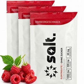 Electrolytes without sugar, drink powder, 30 sticks, raspberry, 1000 mg sodium, 300 mg potassium, 60 mg magnesium, electrolytes sports and fitness, endurance, keto and low carb, vegan, made in Europe