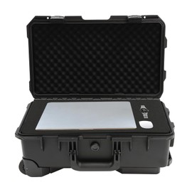 Portable Protective Camera Case, 22" Protective Roller Hard Camera Case with Wheels and Foams Camera Suitcase Waterproof Rolling Hard Case for Camera,Tools,Lens,Drone,Equipment (Black)