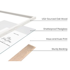 HAUS AND HUES Solid Oak 4x6 Picture Frame for Wall or Tabletop Set of 3-4x6 Picture Frame Collage, White Gallery Wall Frame Set, 4x6 Picture Frames, Photo Frames 4x6, Wooden Picture Frames 4x6