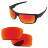 PapaViva Replacement Lenses for Oakley Double Edge OO9380 Sunglasses Fire