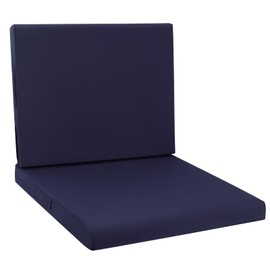 HEBE Outdoor Deep Seat Cushion Set,Waterproof Patio Chair Cushions & Back Cushion for Patio Furniture with Fade Resistant Removable Cover,for Sofa Couch,Blue