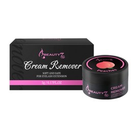 Beauty7 Eyelash Extension Remover Cream 5g for Cluster Lash Individual Lash, Low Irritation Cream Light Peaches Flavor