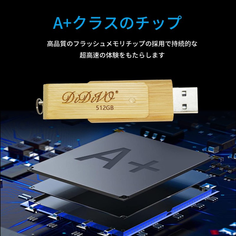 DIDIVO USB Flash Drive 512GB USB 2.0 Flash Drive Mini