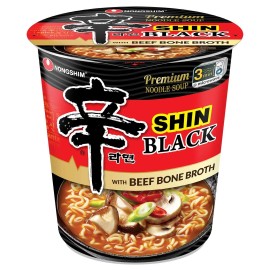 Nongshim Shin Ramyun Black Noodle Soup Pack Of 6 Savory Pork Bone Broth