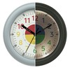 CLXEAST 8.5 Inch Learning Clocks for Kids,Night Light Table/Desk Clock,