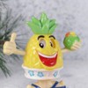Solar Bobble Shaking Head Dancing Toy Pineapple Figure Statue Car