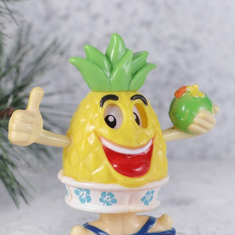 Solar Bobble Shaking Head Dancing Toy Pineapple Figure Statue Car