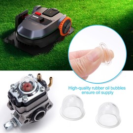 Walquicks Fuel Pipe, 9 Pcs Universal Grass Trimmer Fuel Line with Primer Bulb and Tank Seal Grommet, for Brush Cutter, Mower, Hedge Trimmer Replacement Parts