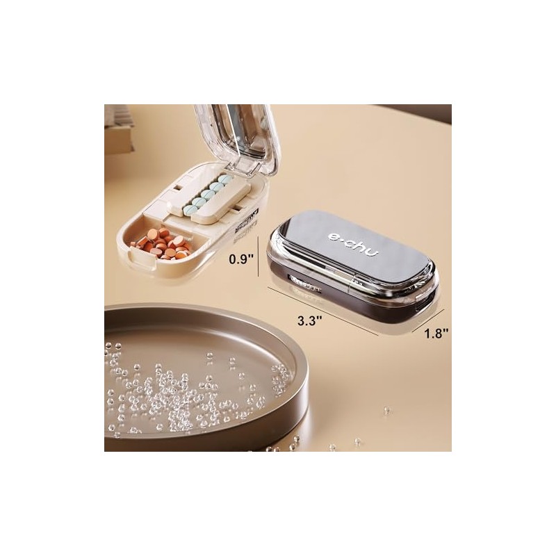 DUBSTAR Pill Cutter Splitter for Cutting Multiple Pills, 1/2 1/4