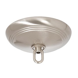 B&P Lamp® Satin Nickel Screw Collar Ribbed Canopy Kits