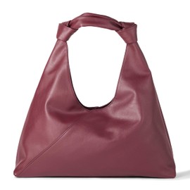The Drop Women's Mackenzie Knotted Hobo Tote, Burgundy, One Size