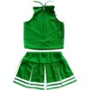 Little Girls' Cheerleader Cheerleading Outfit, Green/White, Size S / 2-5