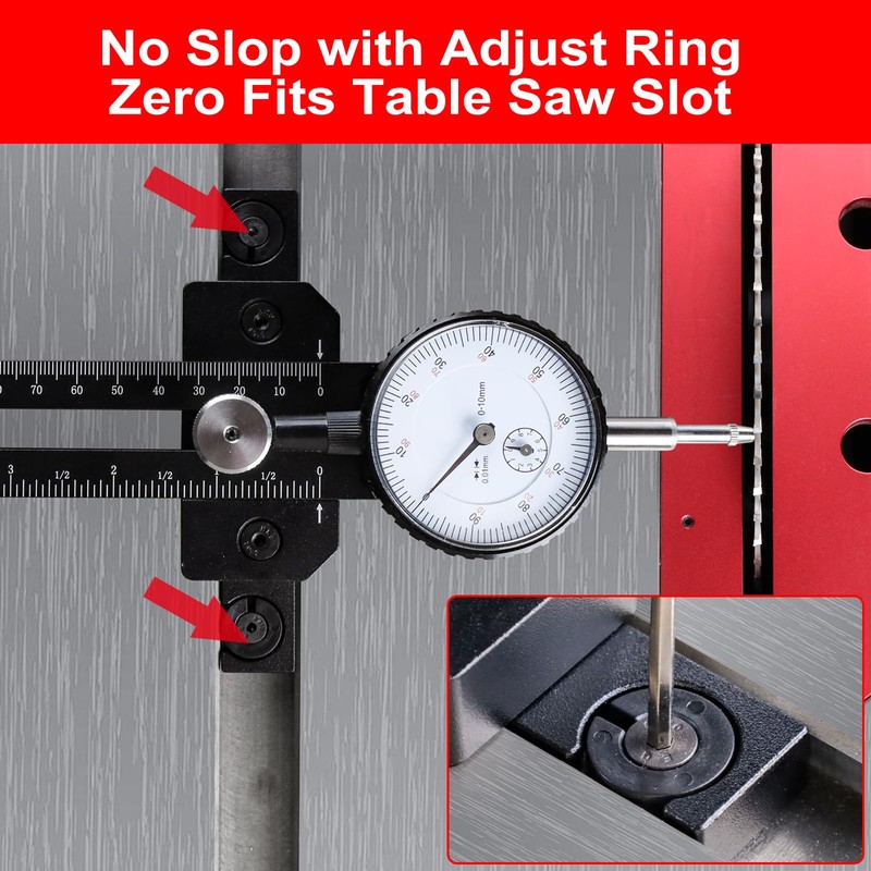 GOINGMAKE Table Saw Gauge Dia Indicator for Table Saw and