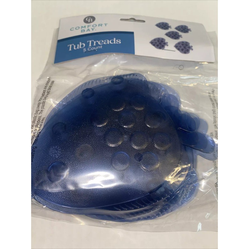 Comfort Bay Fish Shapes Blue Non Slip Safety Shower Treads