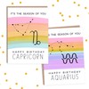 Wee Blue Coo Zodiac Sign Rainbow Birthday Cards Astrology Star