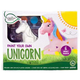 Creative Roots Paint Your Own Unicorn by Horizon Group Usa, DIY Kit, Includes 6 Paint Pots & Paint Brush, Multicolor