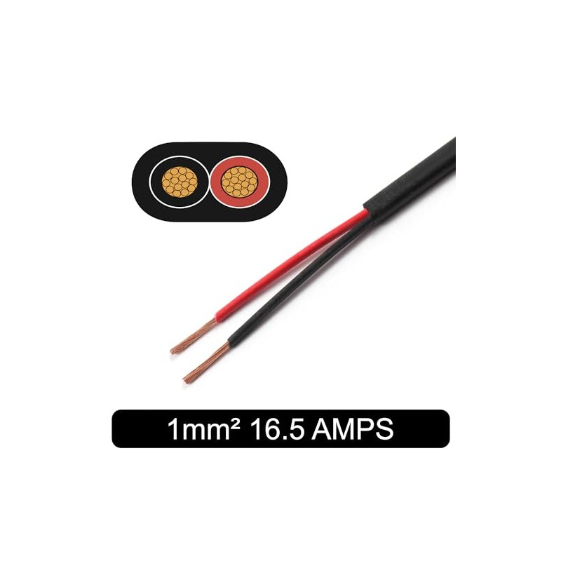 Automotive FLAT Twin 2 Core Cable 12v 24v Thin Wall