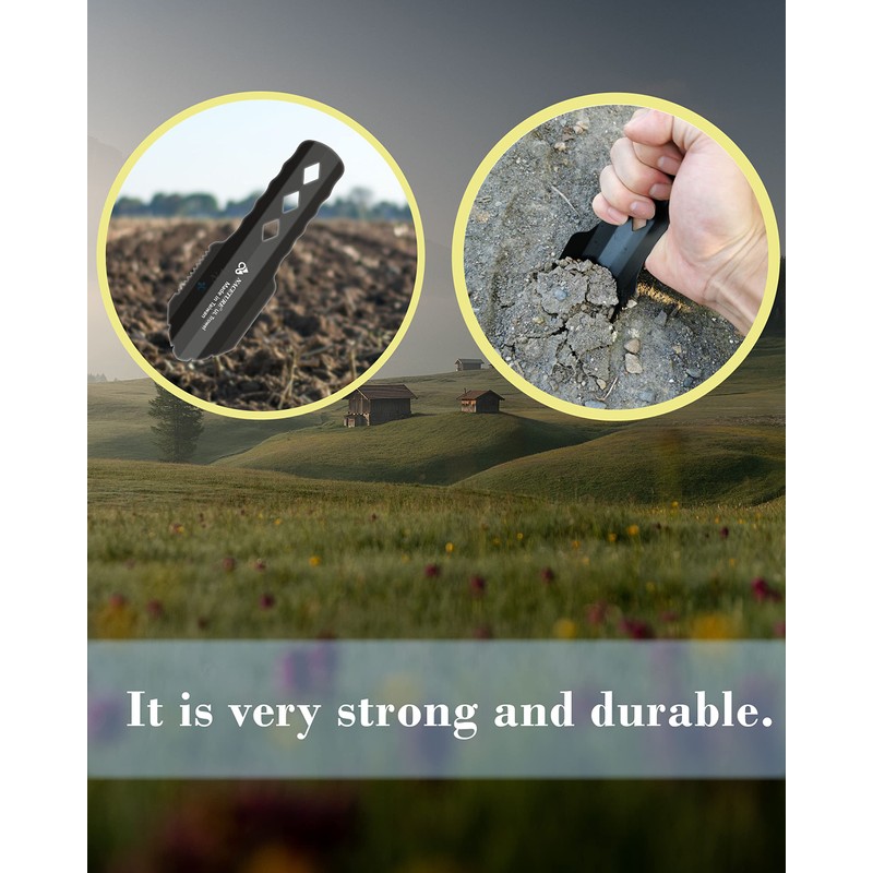 Ultralight Backpacking Trowel Aluminum Shovel Small Potty Multitool with Longer