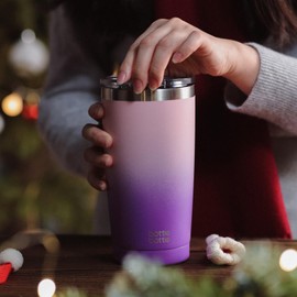 BOTTLE BOTTLE Tumbler with Lid, No Overflow, 20.9 fl oz (600 ml), Large Capacity Water Bottle, Double Wall Stainless Steel, Coffee Bottle, Vacuum Insulated, Cold Insulated, Straw, Direct Drinking