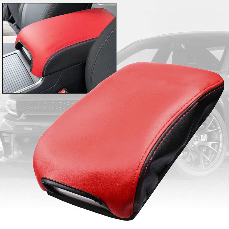 sportuli Center Console Cover Anti-Scratch Leather Armrest Cover Replace for